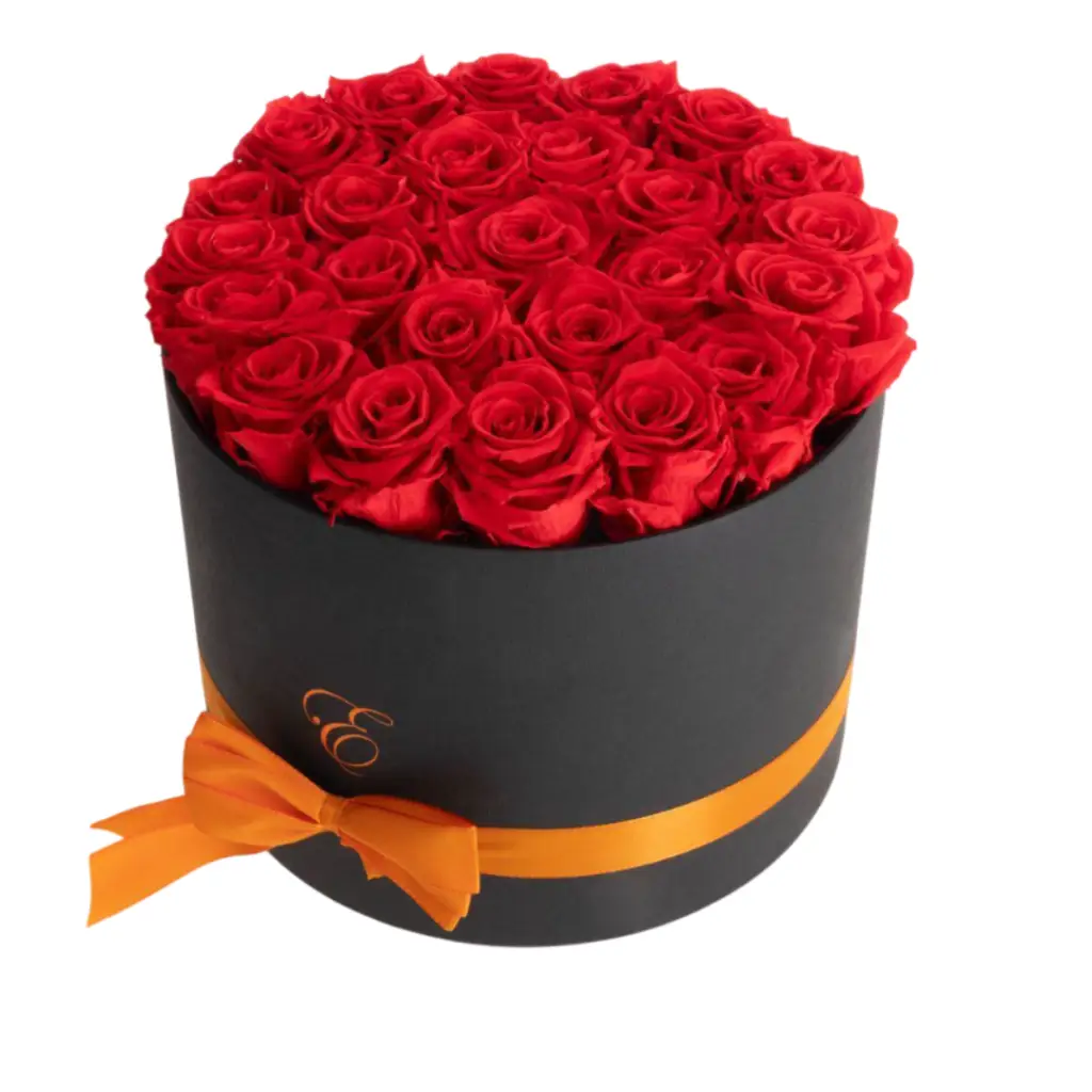 Exclusiva caja de rosas rojas no perecederas de Encanto, el regalo perfecto para vivir la magia de la Navidad más allá de lo material. Ideal para crear momentos únicos y duraderos.